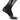 A black ankle brace stabilizes a mannequin's ankle in a medical or sports setting.