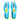 The insoles are placed on a white background, displaying their blue and yellow design.