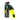 A yellow and black insoles with a digital display inside shoe sole for comfort and shock absorption.