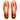 Pair of insoles with orange red and yellow design and text ProPell Carbon for sports footwear