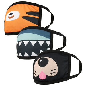 Animal Double Layer Kid's Face Mask - 3 Pcs