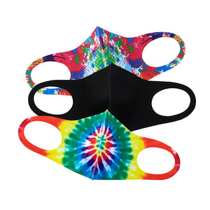 Tie Dye Soft Stretch Kid's Face Mask - 3 Pcs