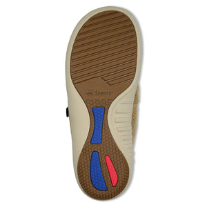 Back view of Spenco Women's Siesta Slide Canvas Tan color Sandal
