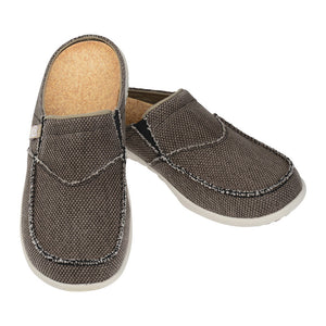 A pair of Spenco Brown color Men's siesta slide comfort sandals