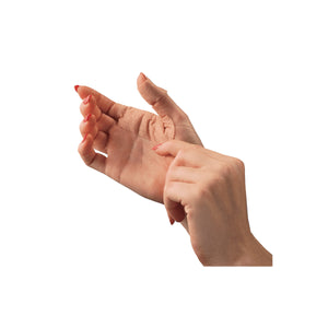 Spenco 2nd skin adhesive knit for blister protection applied to a hand and thumb.